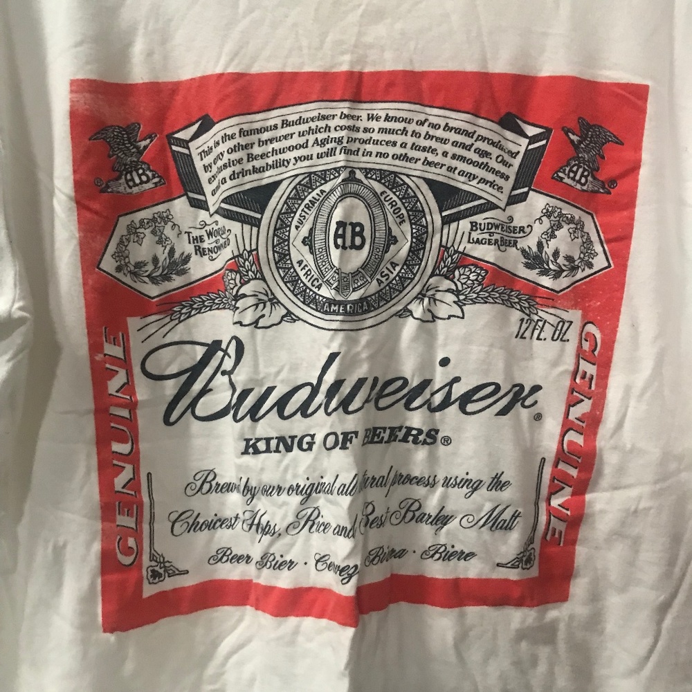 Budweiser Logo T-Shirt Size Large